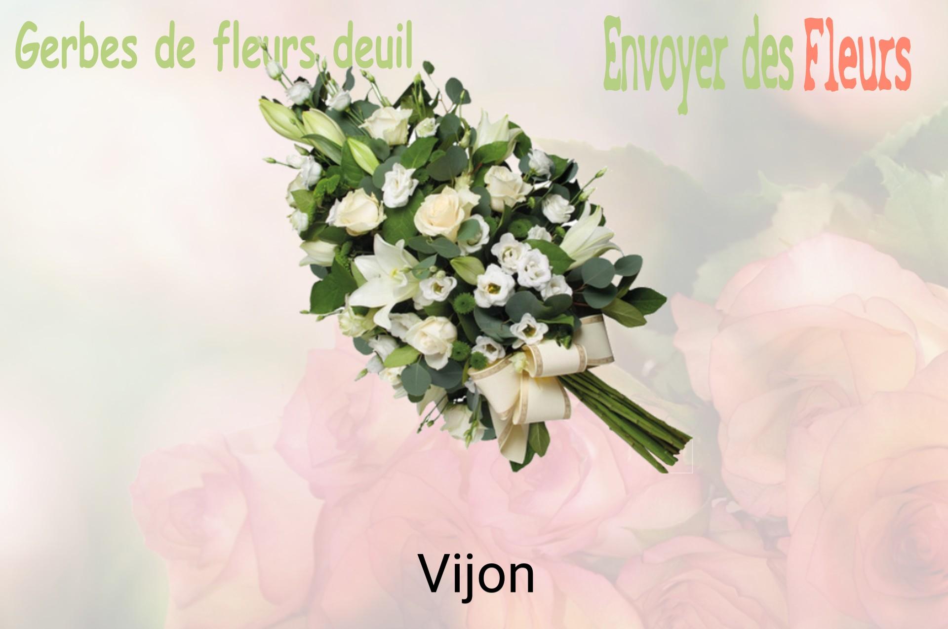 Gerbe de fleurs de deuil livrée à Vijon